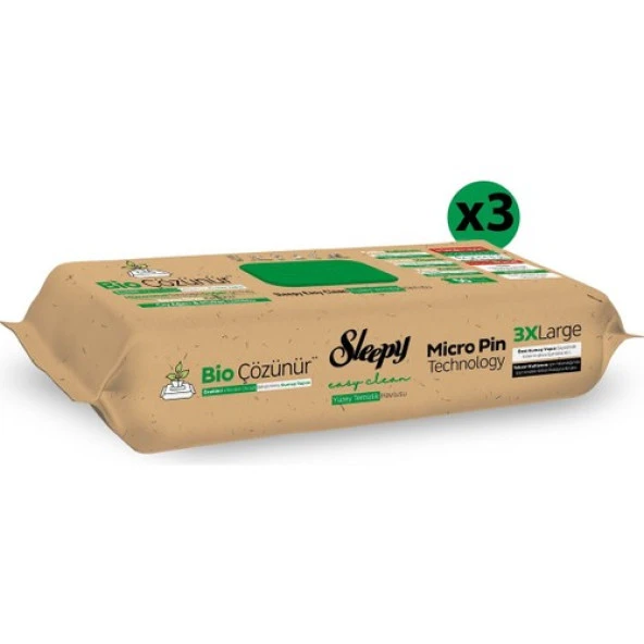 Sleepy Easy Clean Bio Çözünür Çay Ağacı ve Misket Limonu Yüzey Temizlik Havlusu 3X50 (150 Yaprak) - 2