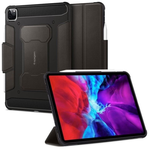 Apple iPad Pro 11'' (2022 / 2021 / 2020 / 2018) Kılıf, Spigen Rugged Armor Pro Gunmetal