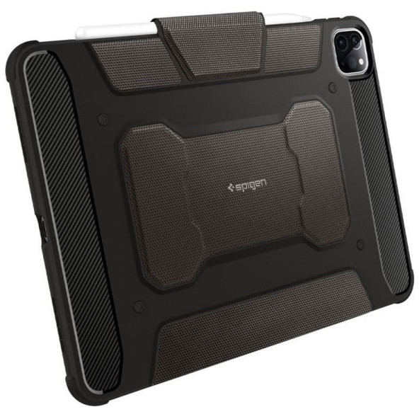 Apple iPad Pro 11'' (2022 / 2021 / 2020 / 2018) Kılıf, Spigen Rugged Armor Pro Gunmetal - 4