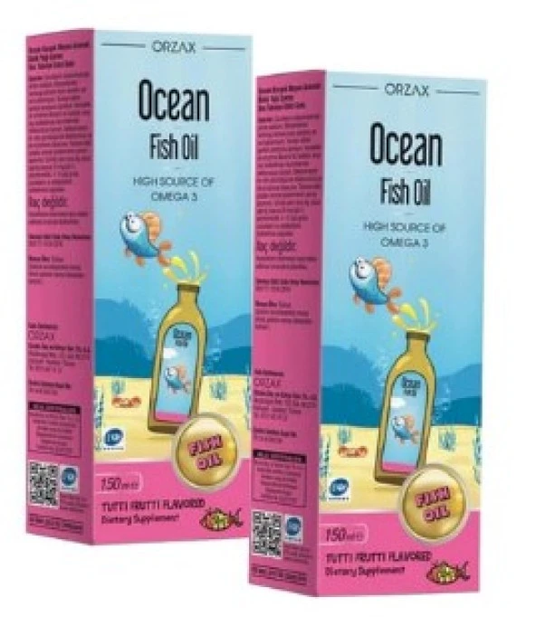 Ocean Tutti Frutti Karışık Meyve Aromalı Balık Yağı Şurup 150 ml 2 Adet ürün görseli