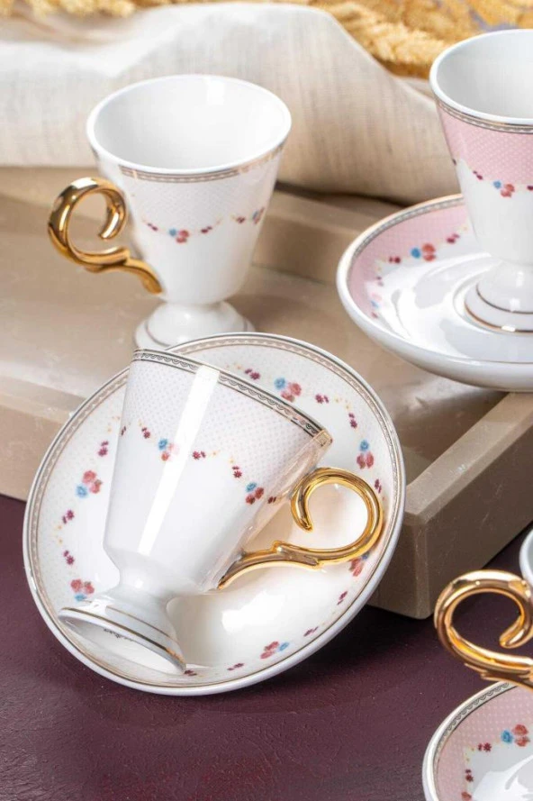 Acar Gemma 6lı Porselen Kahve Fincan Takımı MXG-05111 - 2