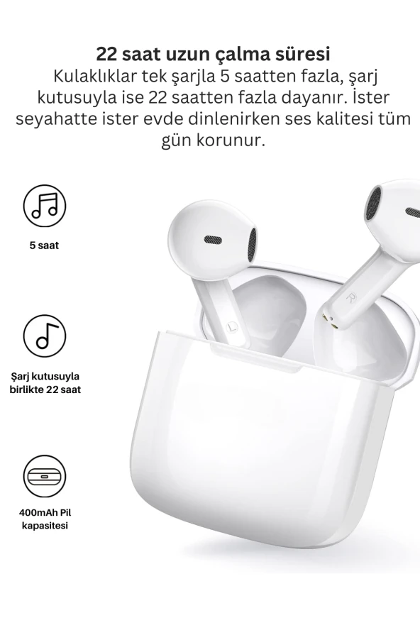 Fuchsia A33 Çağrı Gürültü Engelleyici Özellikli Bluetooth 5.3 TWS Kulaklık - 4