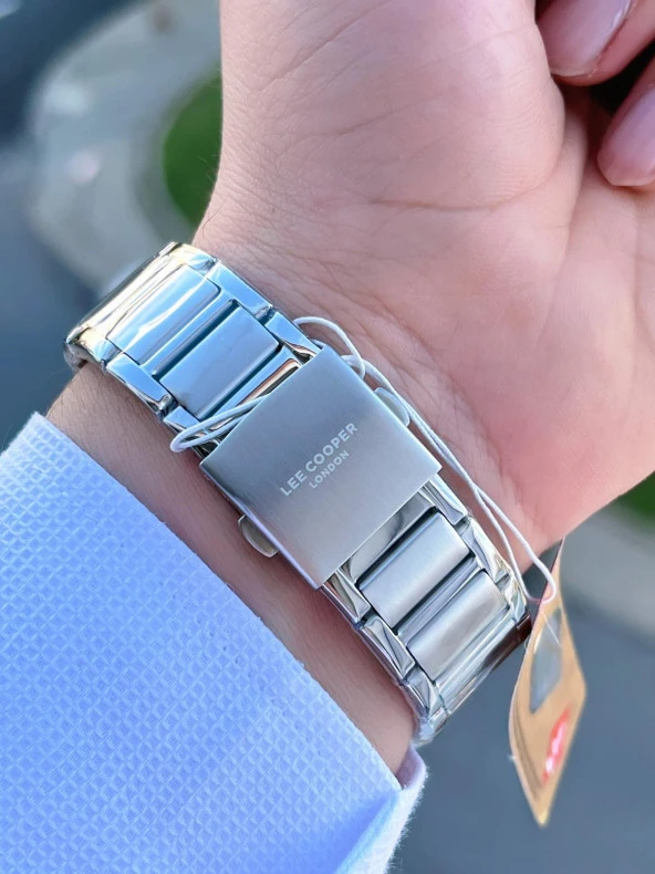 Lee Cooper Çelik Kordon İç Fonksiyonları Aktif 5 Atm Suya Dayanıklı Erkek Kol Saati ELC07835.390 - Resim 4