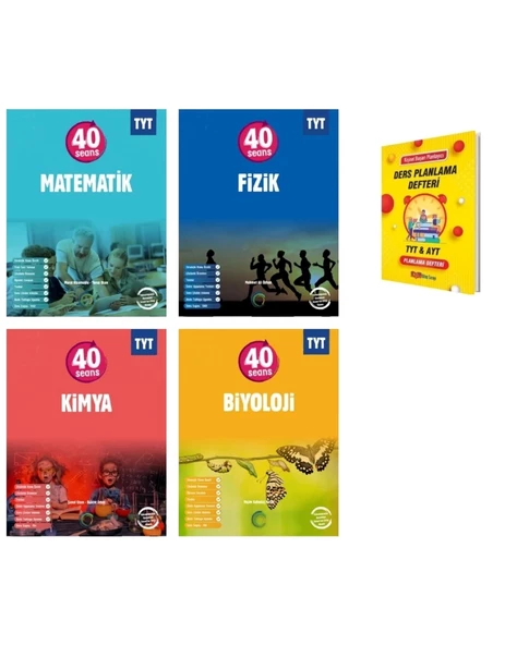 TYT 40 Seans Matematik Fizik Kimya ve Biyoloji 4lü Set