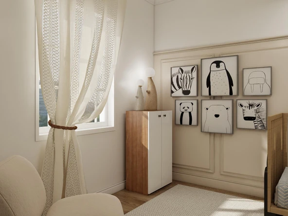 2 Kapaklı Çok Amaçlı Dolap Marbella Kiraz Renk - Resim 2