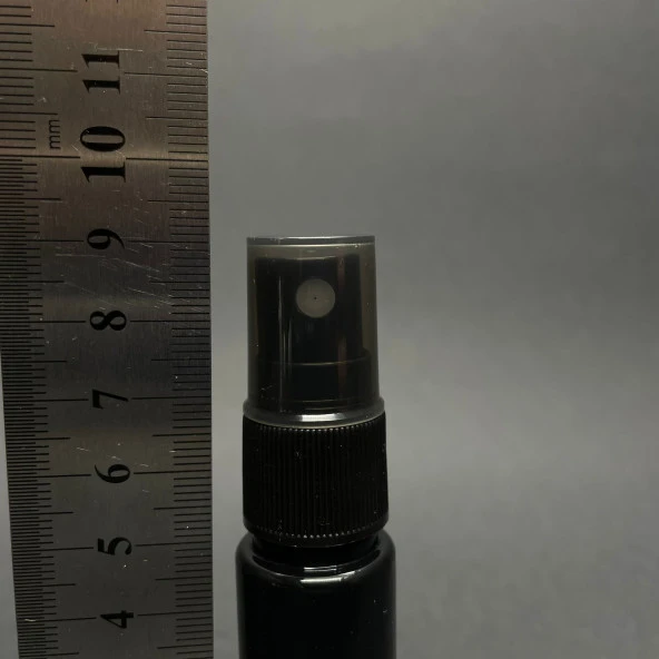 15 cc Siyah Silindir Pet Şişe - Siyah Spreyli - 15 ml Siyah Plastik Şişe  x 10 Adet - Resim 2