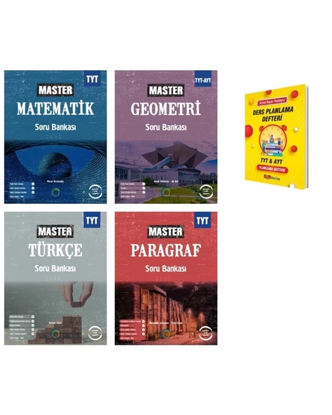 TYT Master Matematik Türkçe Geometri ve Paragraf Soru Bankası Eşit Ağırlık 4lü Set