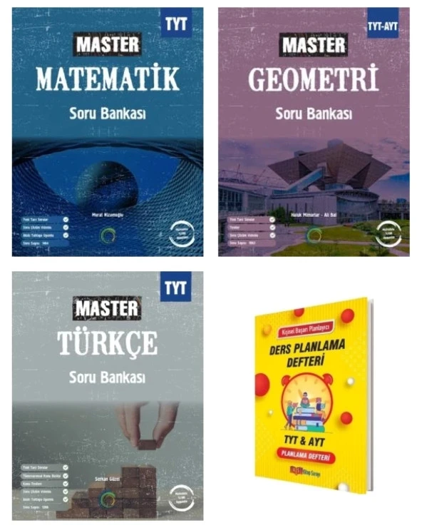 TYT Master Matematik Geometri ve Türkçe Soru Bankası 3lü Set