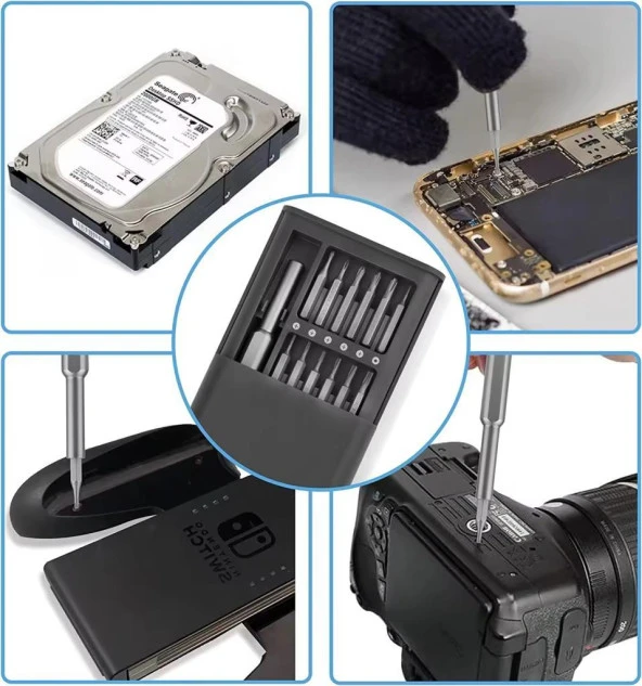 PrimeX TRN-24 Kasa Elektronikçi Tornavida Seti, Saatçi Tornavida Seti, Cep Telefonu Tornavida Seti, Bilgisayar Tamir Tornavida Seti, Mini Tornavida Seti 24'lü - 4