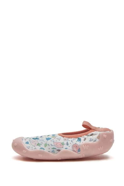 FİRST STEP Kuş Baskılı Kız Bebek Kaydırmaz Tabanlı Deniz Ayakkabısı F-7003 - 4