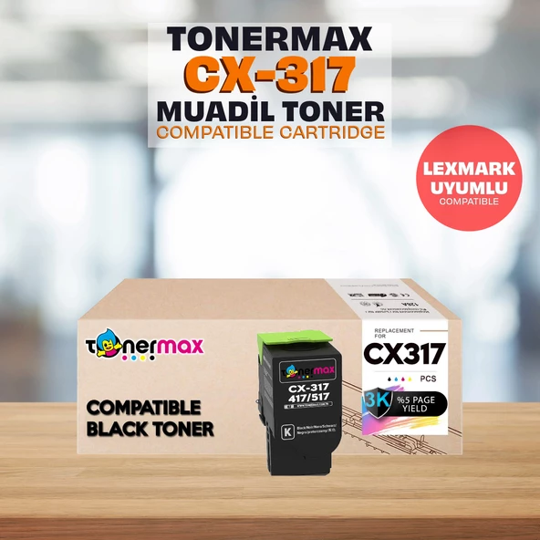 Lexmark CS417dn Muadil Toner - Siyah