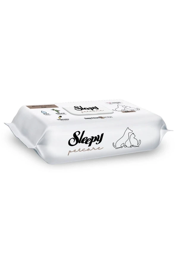 Sleepy Petcare Evcil Hayvan Islak Havlusu 60 Yaprak - 3