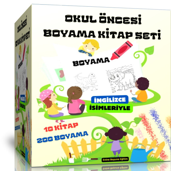 Okul Öncesi Boyama Kitapları Seti (10 Kitap)