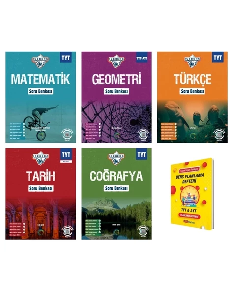 TYT IceBerg Matematik Geometri Türkçe Tarih ve Coğrafya Soru Bankası 5li Set