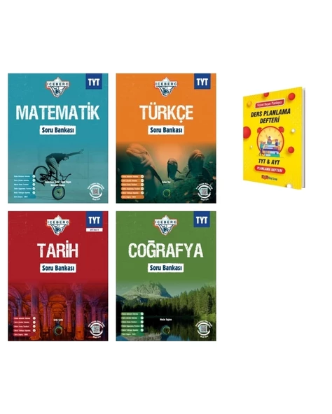 TYT IceBerg Matematik Türkçe Tarih ve Coğrafya Soru Bankası 4lü Eşit Ağırlık Set ürün görseli