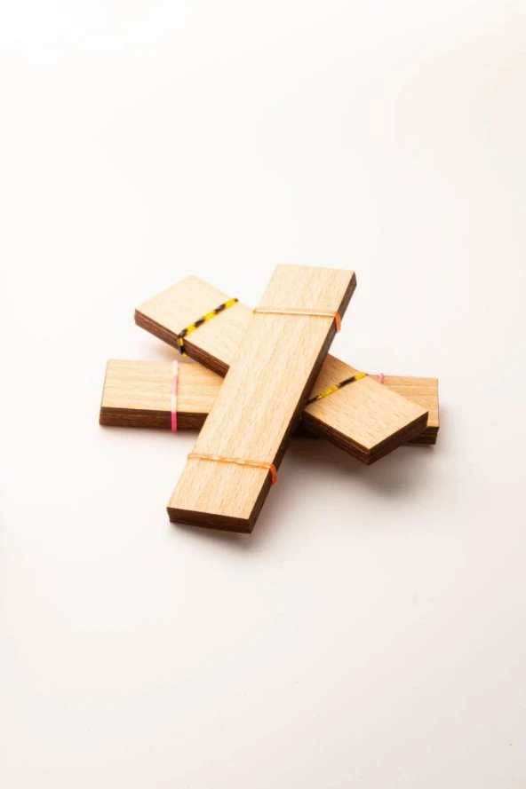 Ahşap Mum Fitili - 30 Adet ( 25mm x 100mm x 0,5mm ) ürün görseli