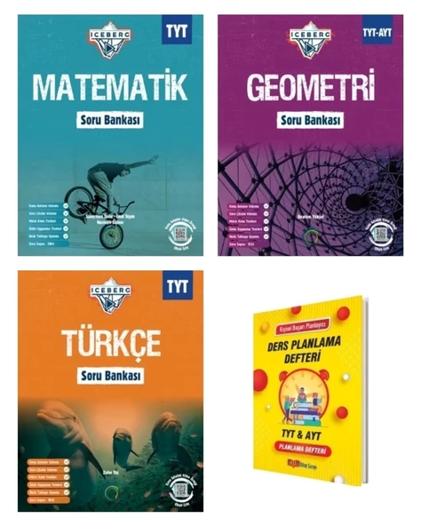 TYT IceBerg Matematik Geometri ve Türkçe Soru Bankası 3lü Set