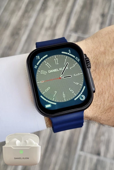 Daniel Klein DK2ISTE1162 Android/ios Uyumlu Arama Özellikli Lacivert Renk Kordonlu Akıllı Kol Saati ve Bluetooth Kulaklı - 3
