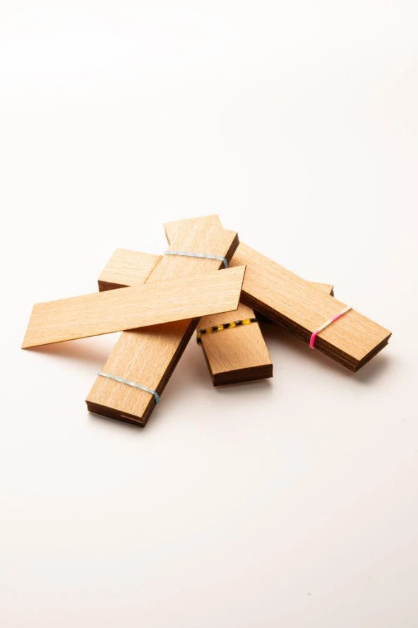 Ahşap Mum Fitili - 40 Adet ( 25mm x 100mm x 0,5mm ) - Resim 2