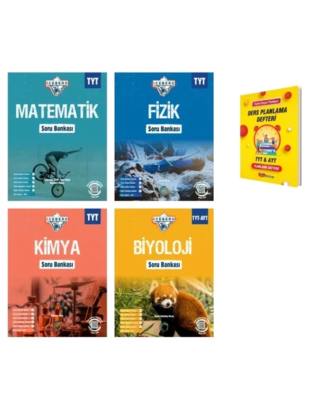 TYT IceBerg Matematik Fizik Kimya ve Biyoloji Soru Bankası 4lü Set