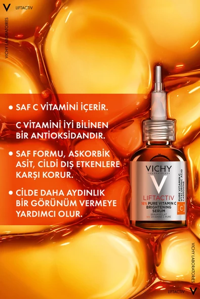 Vichy Liftactiv %16 Saf C Vitamini  Antioksidan Serum 20 ml - Tüm Cilt Tipleri İçin - 8