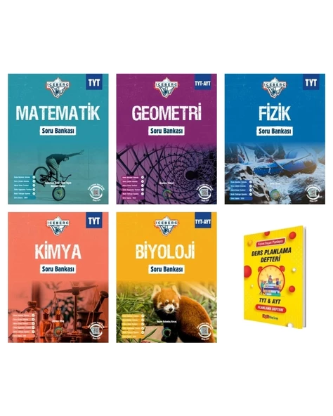 TYT IceBerg Matematik Geometri Fizik Kimya ve Biyoloji Soru Bankası Sayısal 5li Set