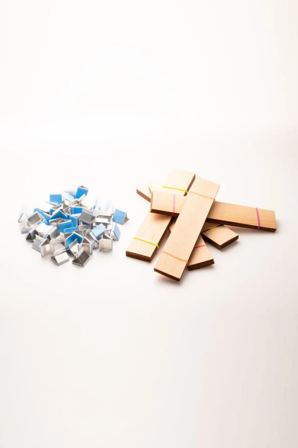 Ahşap Mum Fitili + Yapışkanlı Sehpa - 50 Adet ( 25mm x 100mm x 0,5mm ) - 2