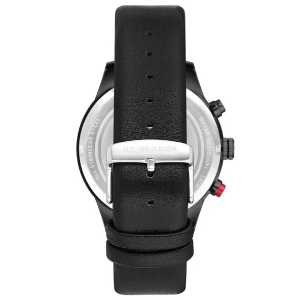 U.S. POLO ASSN. USPA1014-08 SİYAH DERİ KORDON ERKEK KOL SAATİ - 3