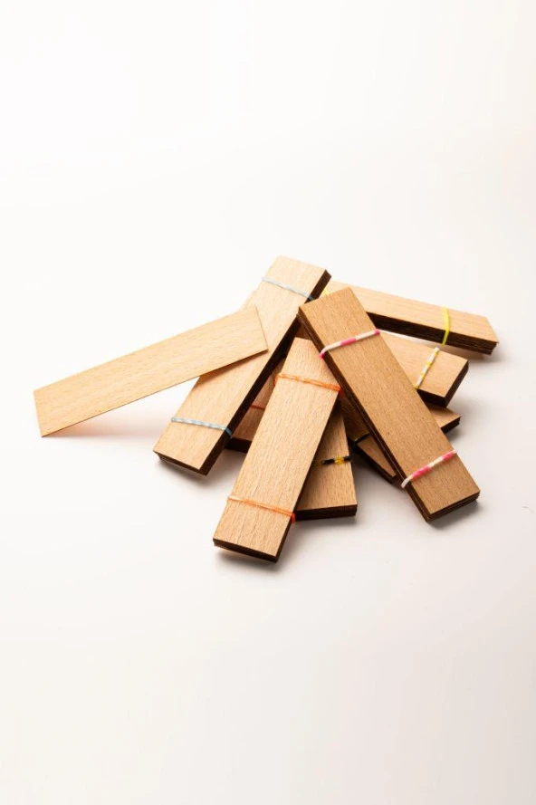 Ahşap Mum Fitili - 75 Adet ( 25mm x 100mm x 0,5mm ) - Resim 2