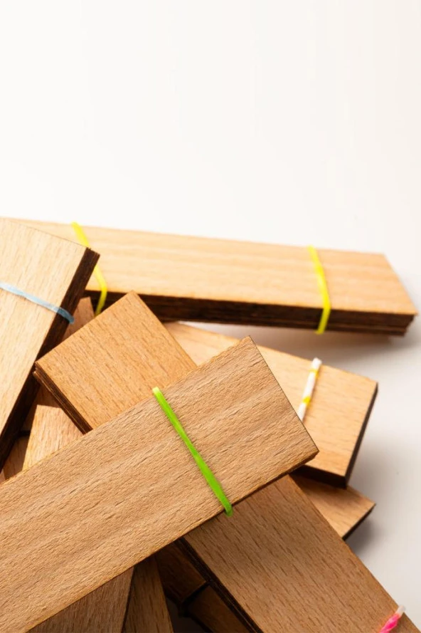 Ahşap Mum Fitili - 75 Adet ( 25mm x 100mm x 0,5mm ) - Resim 4