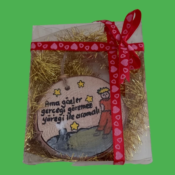 Peluş Ayıcık ve Ahşap Hediyelik - 2