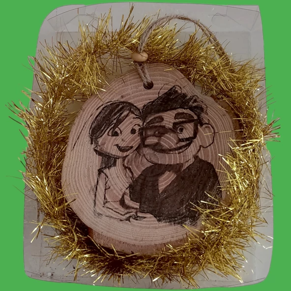 Peluş Ayıcık ve Sevgili Temalı Ahşap Hediyelik - 2