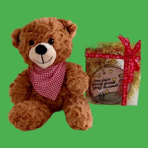 Peluş Ayıcık ve Ahşap Hediyelik