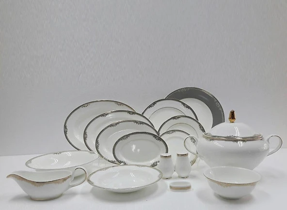 Evaliza Versailles Platin 60 Parça Yemek Takımı