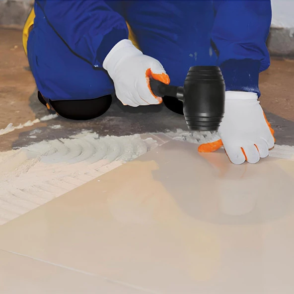 Kaucuk Tokmak Fayans Fayansçı Tokmağı Çekiç Seramik Karo Döşeme Parke Tadilat 50 lik Siyah - 6