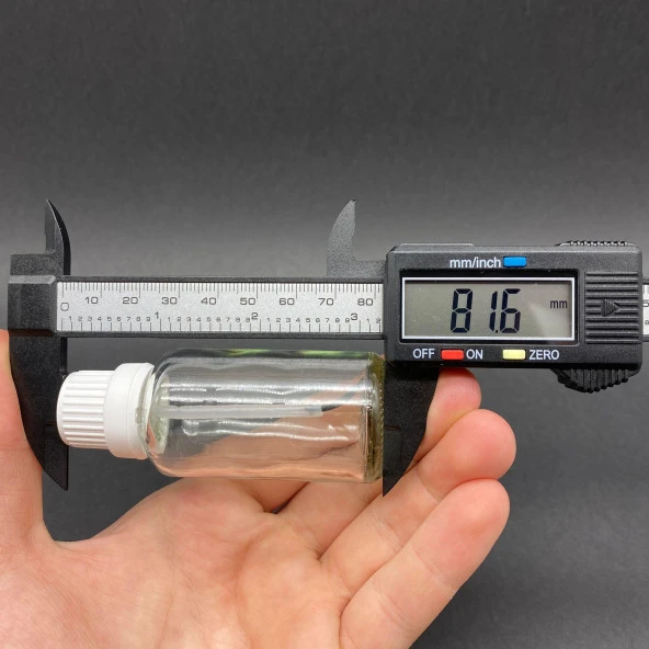 30 cc Fırçalı Cam  Şişe - Şeffaf - 30 ml Boş Oje Şişesi  x 3 Adet - Resim 3