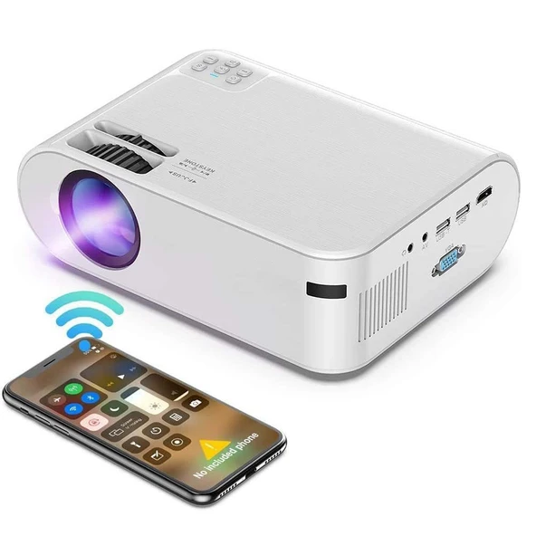 HyMark 1080P Mini Taşınabilir Wifi iOS & Android Telefon Yansıtma P62 Model Projeksiyon Cihazı ürün görseli 1