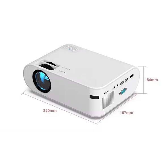 HyMark 1080P Mini Taşınabilir Wifi iOS & Android Telefon Yansıtma P62 Model Projeksiyon Cihazı - 7