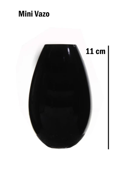 Paşabahçe Denizli Cam Peter Svarper Siyah Mini Vazo 466929 17698 - Resim 2