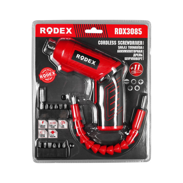 Rodex Akülü Vidalama Ucu Seti Şarjlı Tornavida RDX3085 (12 Parça) - 4