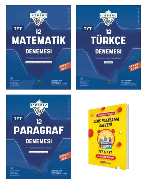 TYT IceBerg Matematik Türkçe ve Paragraf Branş Deneme Seti