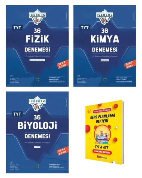 TYT IceBerg Fizik Kimya ve Biyoloji Branş Deneme Seti