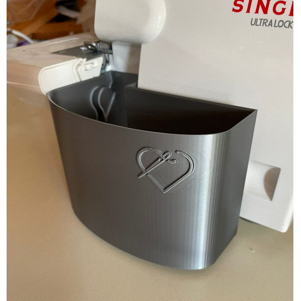 Singer Overlok Makinası Çöp Kutusu Xl Gri - 4