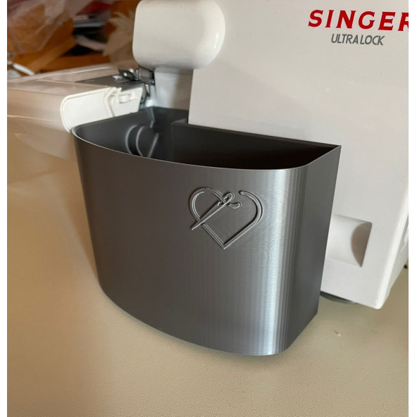 Singer Overlok Makinası Çöp Kutusu Xl Gri - 5