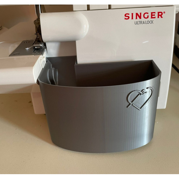 Singer Overlok Makinası Çöp Kutusu Xl Gri - 6