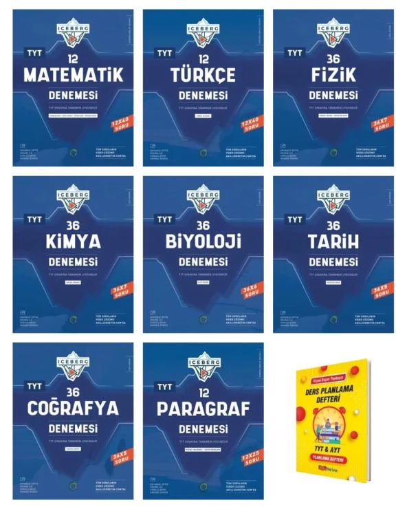 TYT IceBerg Tüm Dersler Branş Denemeleri 8li Set