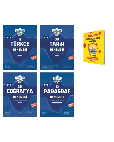 TYT IceBerg Türkçe Tarih Coğrafya ve Paragraf Branş Denemeleri Sözel 4lü Set