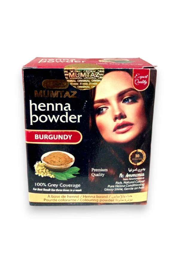 Mumtaz Saç Kınası Kızıl 6 lı Paket Burgundy Henna