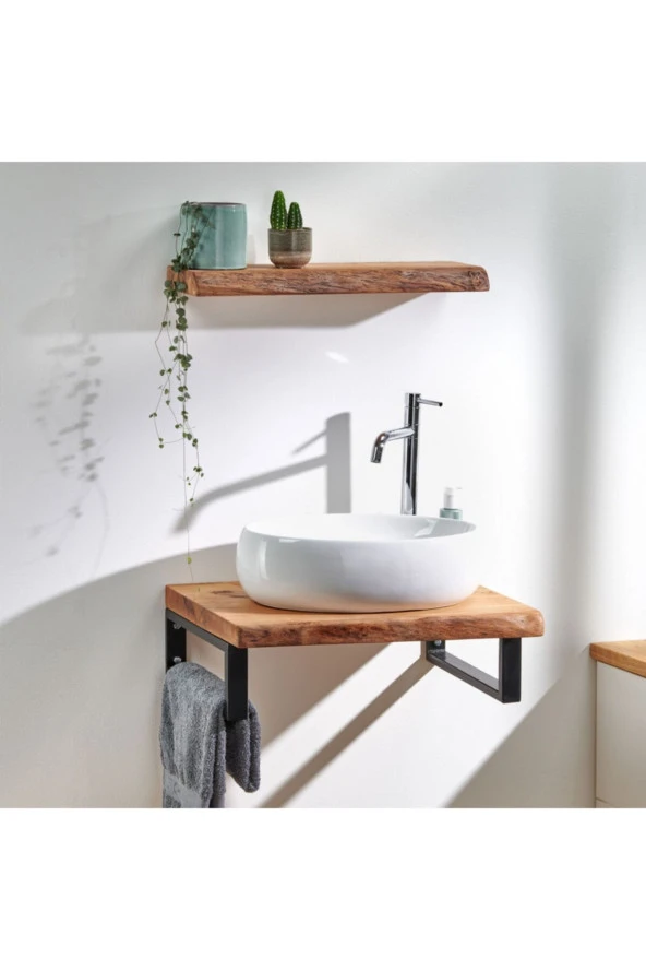 Ağaç Banyo Tezgahı Set
