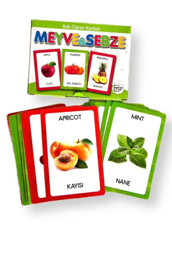 Karatay Yayınları Bak Öğren Kartları Meyve Sebze